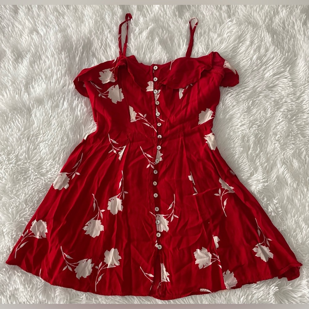 Forever 21 Red Floral Mini Dress